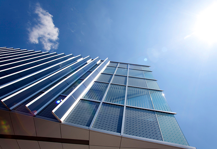 The landmark building of Ookayama Campus Library is known as the "cheese cake"