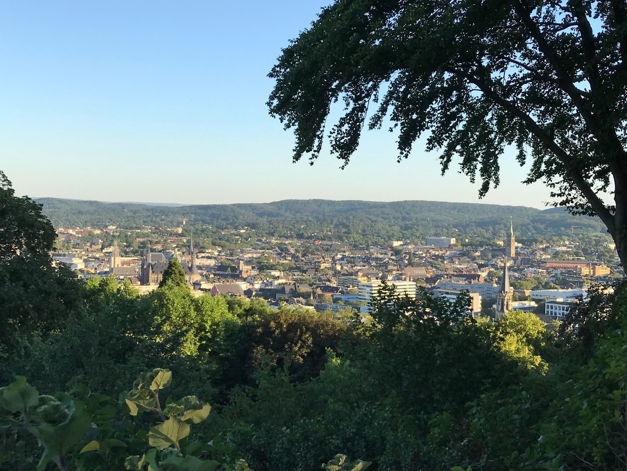 The view of Aachen from a hill
