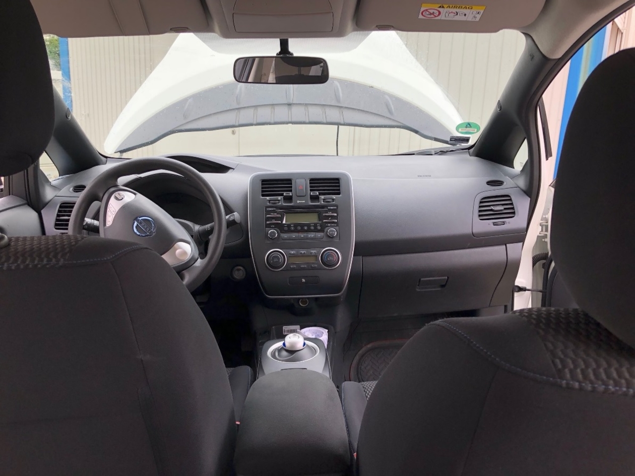 The interior of the electric vehicle