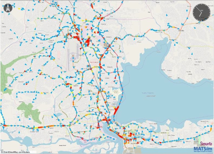 Fig 1: Final Research Results: A simulation of Lagos Traffic
