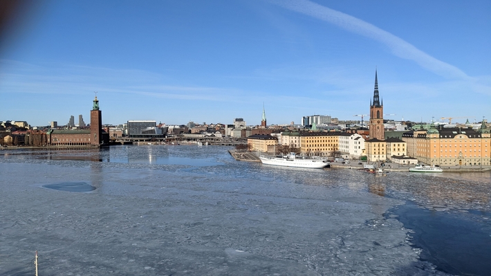 View of the city from the only natural hill in Stockholm (Södermalm, Stockholm)