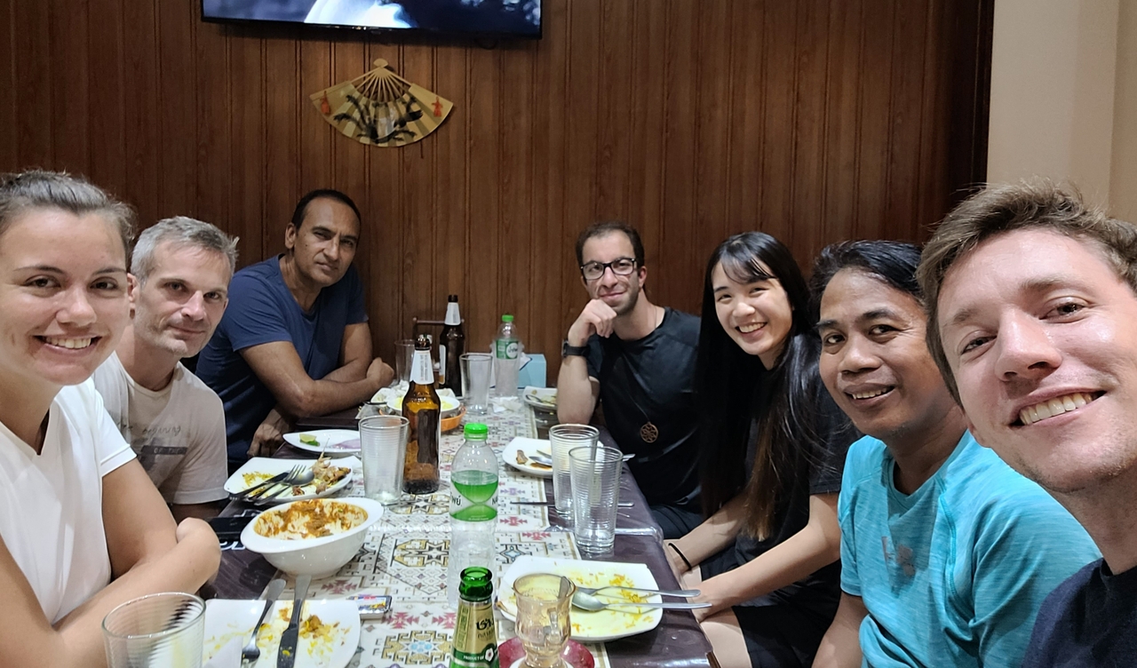 Group photo making new friends in Bangkok