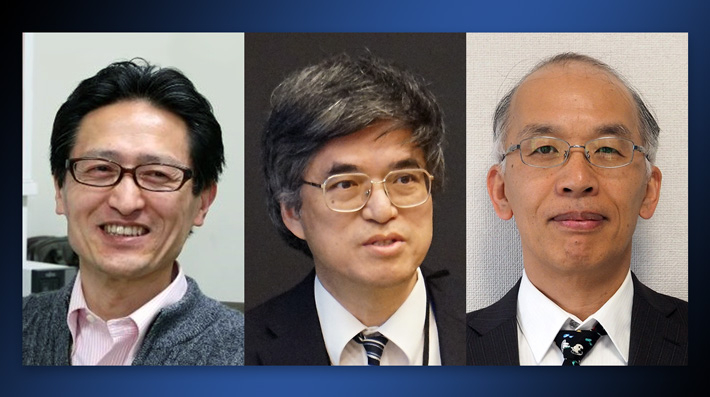 （左から）小松隆之教授、岩澤伸治教授、岡田哲男教授