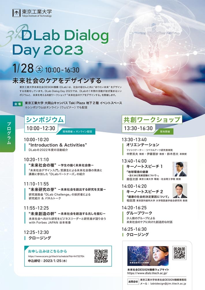 DLab Dialog Day 2023 —未来社会のケアをデザインする—