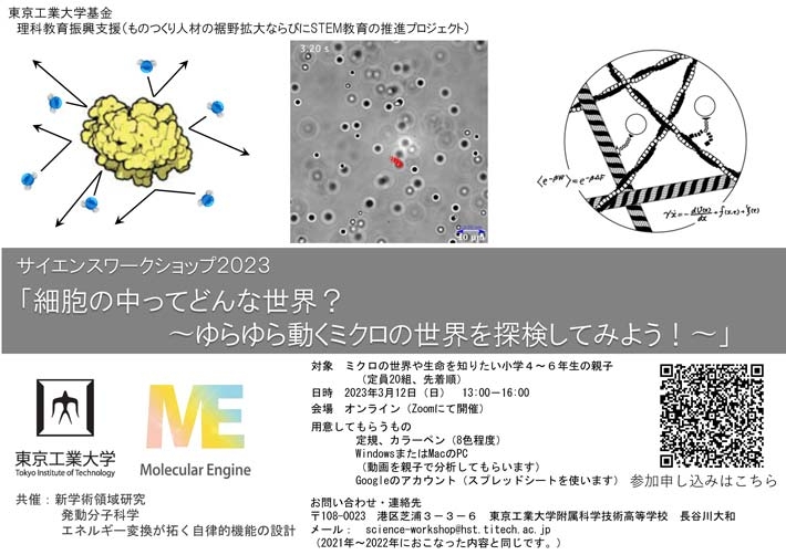 サイエンスワークショップ2023「細胞の中ってどんな世界？」