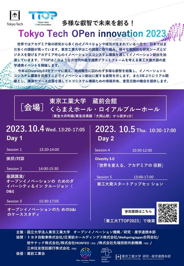 Tokyo Tech OPen innovation 2023