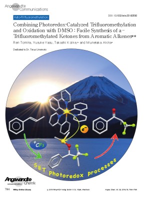 Combining Photoredox-Catalyzed Trifluoromethylation and Oxidation with DMSO: Facile Synthesis of α-Trifluoromethylated Ketones from Aromatic Alkenes