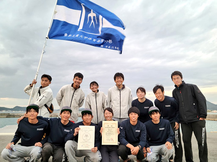 全日本インカレに遠征した東工大ヨット部チーム