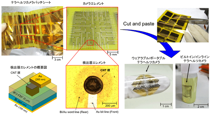 図4. 開発したテラヘルツカメラパッチシート