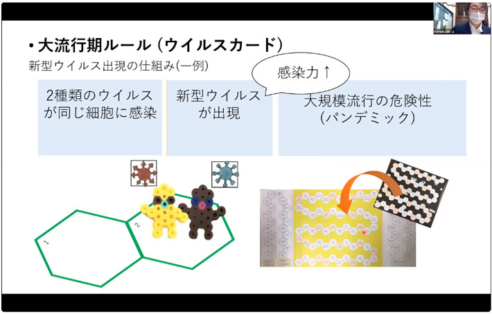 優勝チーム「おちゃふぁいぶ」の発表「ういるすごろく」