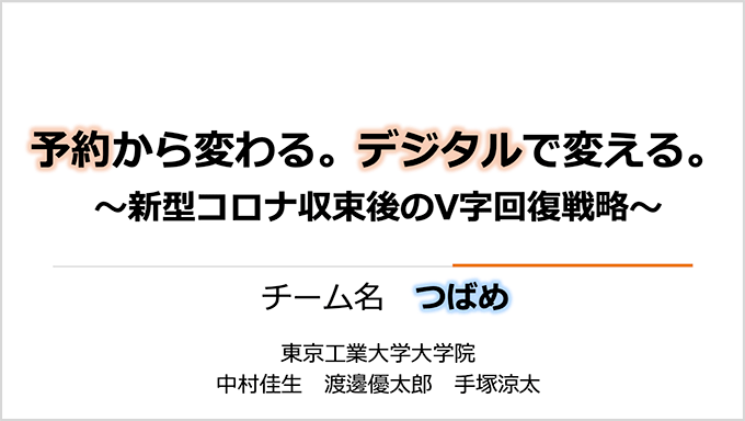 チーム「つばめ」の提案