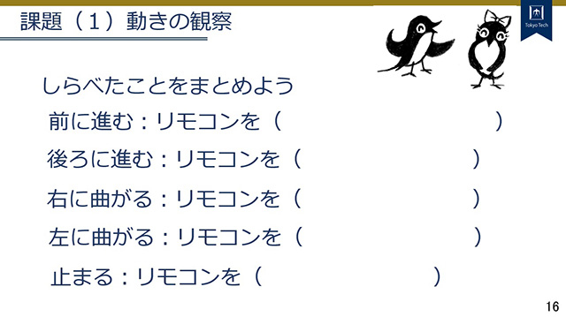 ミニカーの制作前にサンプルカーについて出された課題