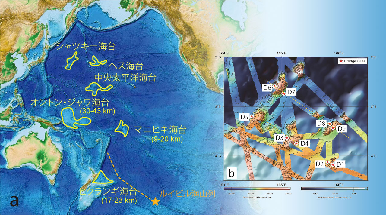 白亜紀に形成された超巨大海台