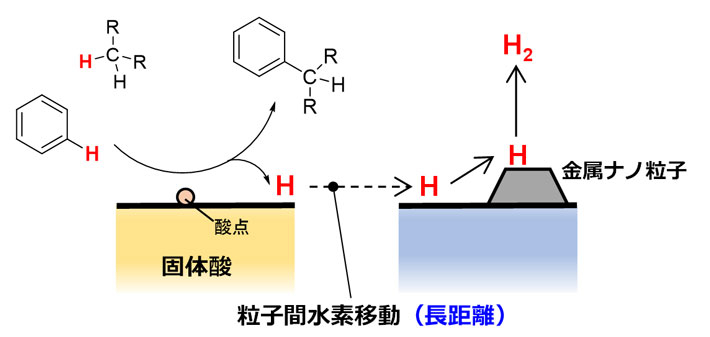 図2 長距離の水素移動を伴う以前の報告（参考文献1） 