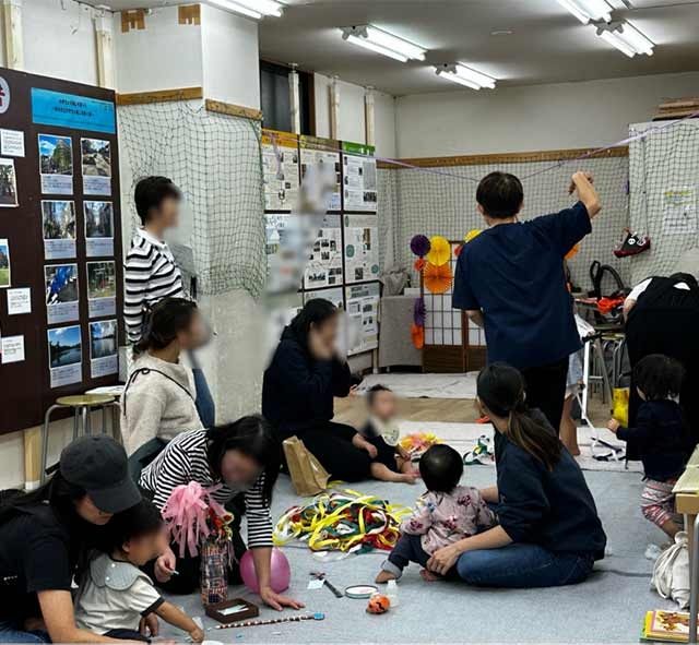 子育てサロンとコラボして会場を子どもたちのために開放