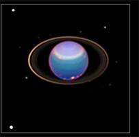 ハッブル宇宙望遠鏡が撮影した天王星リングの観測画像