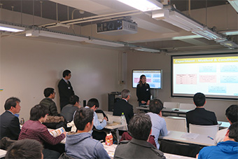 帰国前報告会でのTAIST学生の研究成果発表