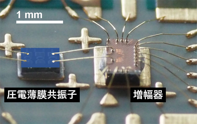 図3. 厚み縦振動の機械共振を用いた発振器