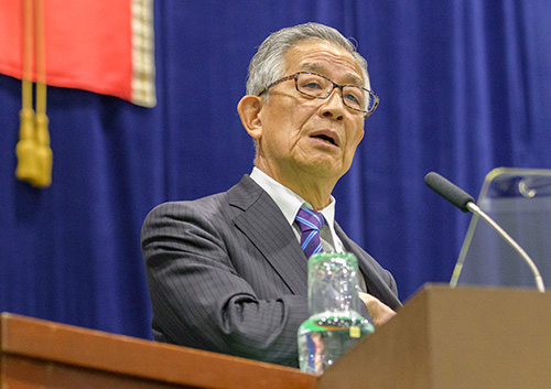 Mr. Ishida, president of the Tokyo Tech Alumni Association