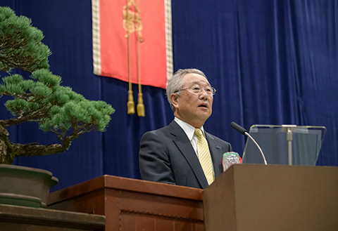 来賓祝辞（安川電機 津田代表取締役会長）