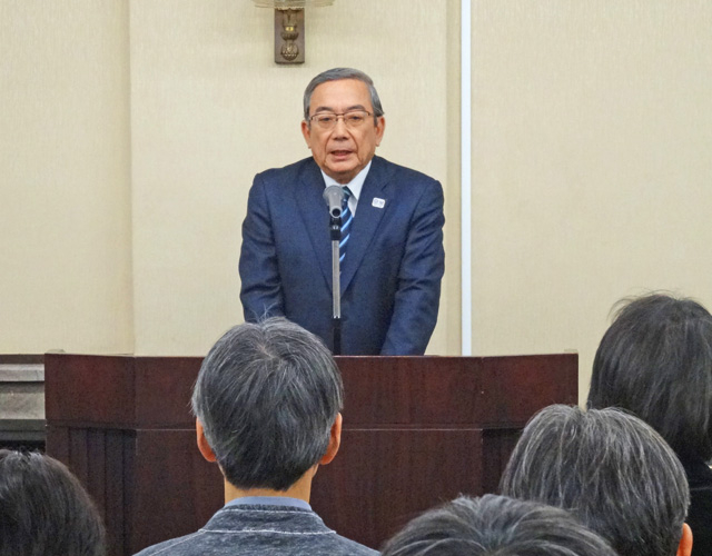 三島学長（当時） 挨拶