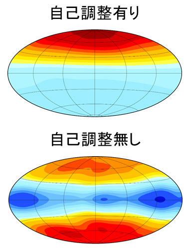 図2. 磁場による自己調整機構の効果