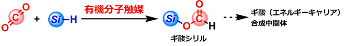 有機分子触媒による二酸化炭素とヒドロシランからのギ酸シリル合成