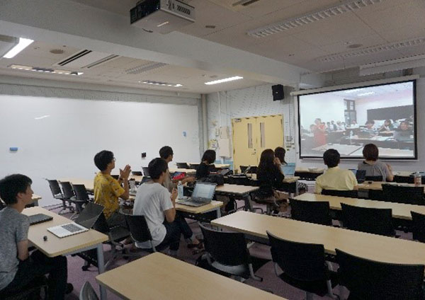 遠隔学習の様子（東工大にて）