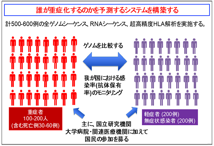 図3. COVID-19の重症化に関わる遺伝子多型を見つける