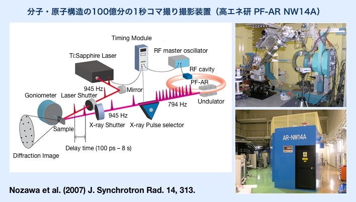 つくば市の高エネルギー加速器研究機構（KEK）に設置した観測装置