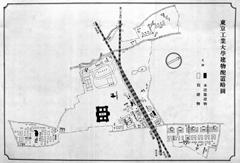 大岡山キャンパス建物配置図 1933年