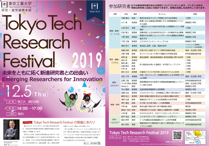Tokyo Tech Research Festival 2019