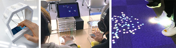 シーボーン准教授とチームが開発した世代間共有アクションゲームシステム。これを発表した論文「Intergenerational shared action games for promoting empathy between Japanese youth and elders（日本の若者と高齢者の共感を促進する世代間共有アクションゲーム）」は、2019年第8回アフェクティブコンピューティング&インテリジェントインタラクション（ACII）国際会議のプロシーディングに掲載されている。