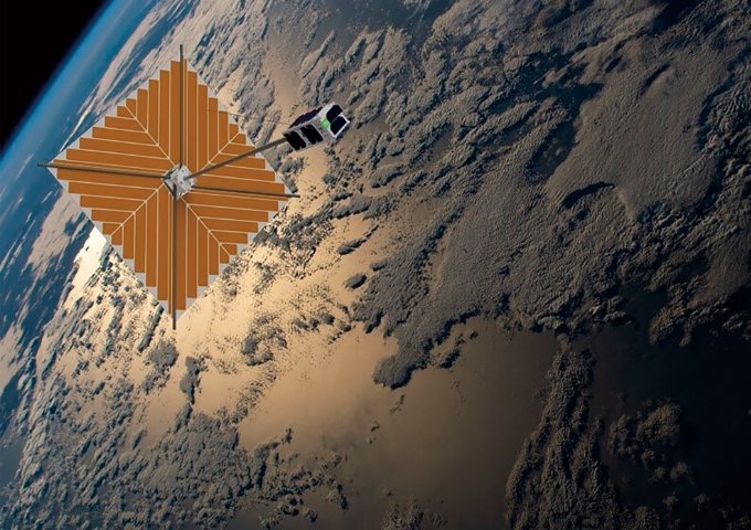 折り紙技術を活用した超小型人工衛星「OrigamiSat-1」イメージ図