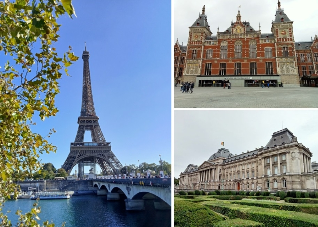 Paris, Brussels, Amsterdamの様子